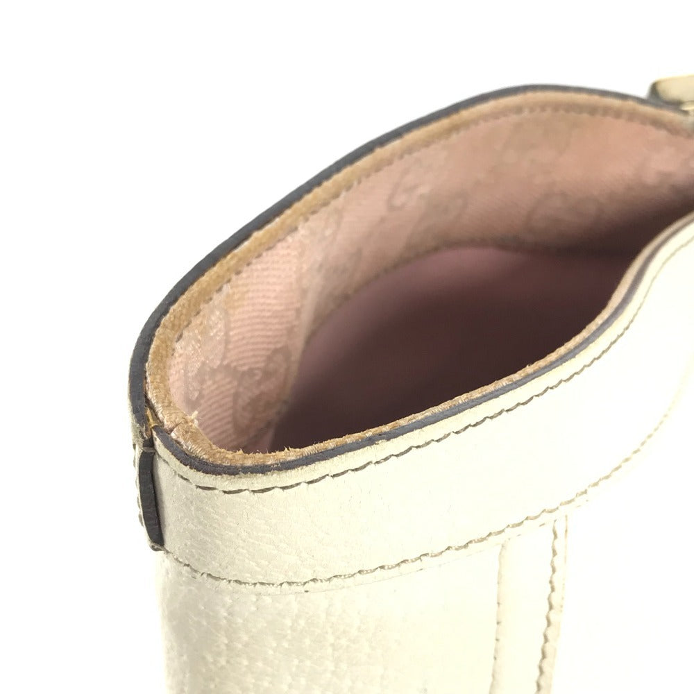 GUCCI 141472 ロゴ ハンドバッグ 肩掛け ショルダーバッグ トートバッグ レザー レディース ホワイト - brandshop-reference