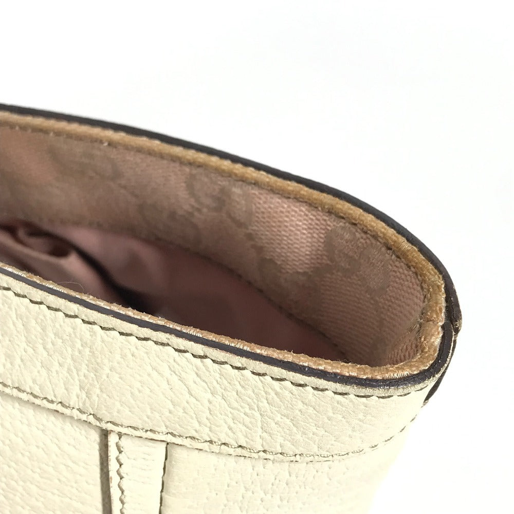 GUCCI 141472 ロゴ ハンドバッグ 肩掛け ショルダーバッグ トートバッグ レザー レディース ホワイト - brandshop-reference