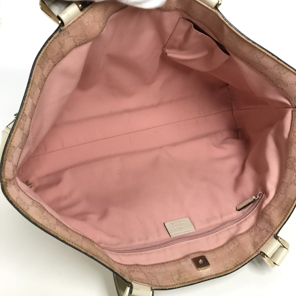 GUCCI 141472 ロゴ ハンドバッグ 肩掛け ショルダーバッグ トートバッグ レザー レディース ホワイト - brandshop-reference