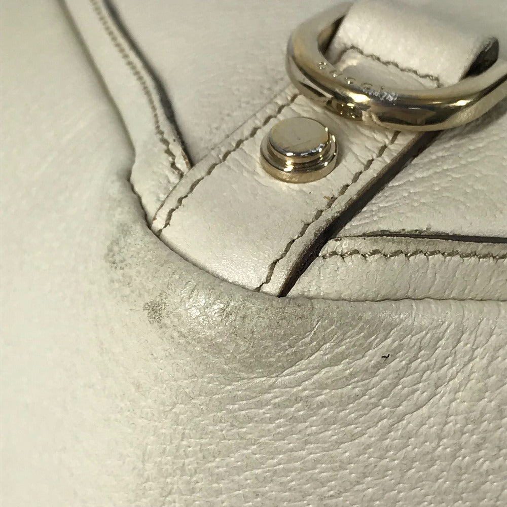 GUCCI 141472 ロゴ ハンドバッグ 肩掛け ショルダーバッグ トートバッグ レザー レディース ホワイト - brandshop-reference