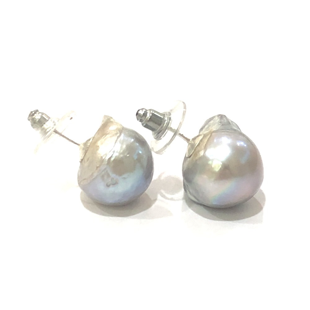 jewelry K18 Gold Setting Baroque Pearl Necklace 9mm-0.4" SV925 Pierce Set Necklace Pearl / K18 Silver Used