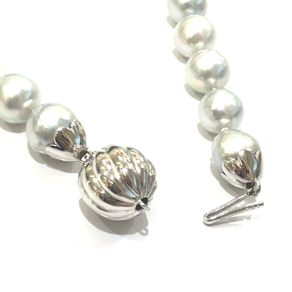 jewelry K18 Gold Setting Baroque Pearl Necklace 9mm-0.4" SV925 Pierce Set Necklace Pearl / K18 Silver Used
