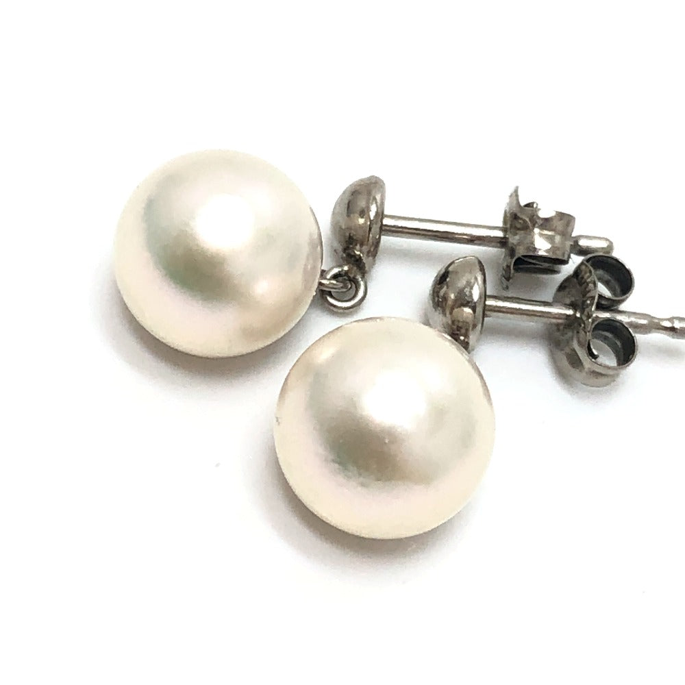 jewelry Pt900 キャッチ パール アクセサリー 真珠 ドロップピアス 両耳 ピアス パール レディース ホワイト