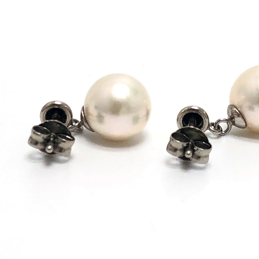 jewelry Pt900 キャッチ パール アクセサリー 真珠 ドロップピアス 両耳 ピアス パール レディース ホワイト