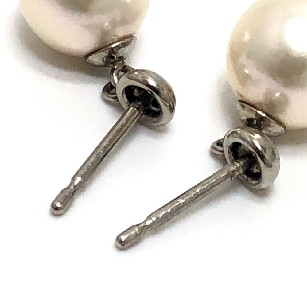 jewelry Pt900 キャッチ パール アクセサリー 真珠 ドロップピアス 両耳 ピアス パール レディース ホワイト