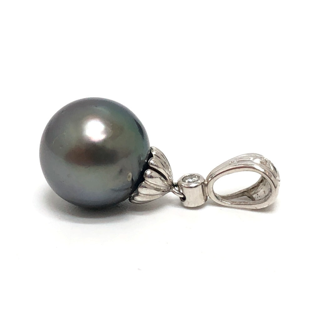 jewelry Pt900 ブラックパール ペンダントトップ トップ パール ペンダントトップ パール レディース シルバー - brandshop-reference