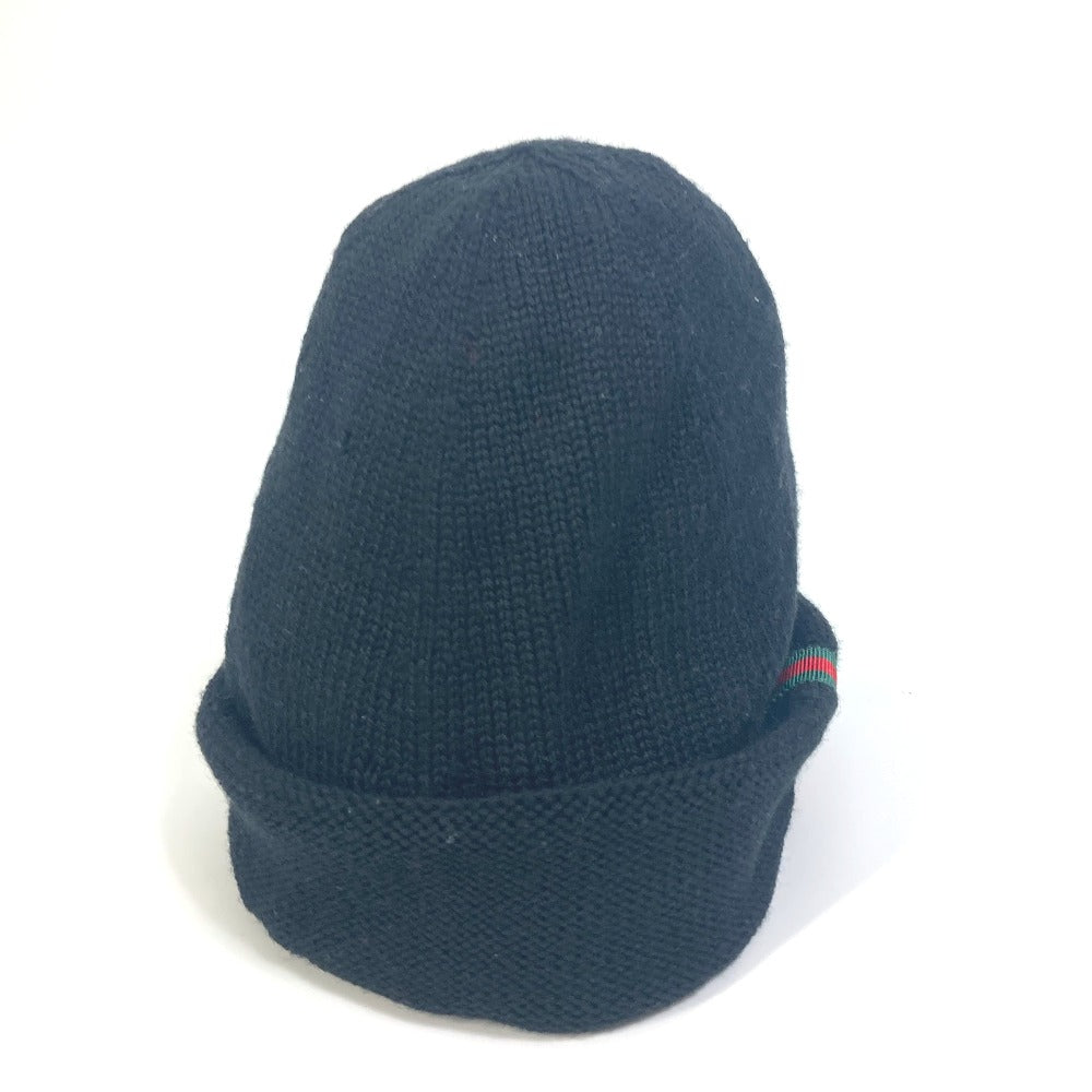 GUCCI シェリーライン ビーニー ニットキャップ 帽子 ニット帽 ウール メンズ ブラック