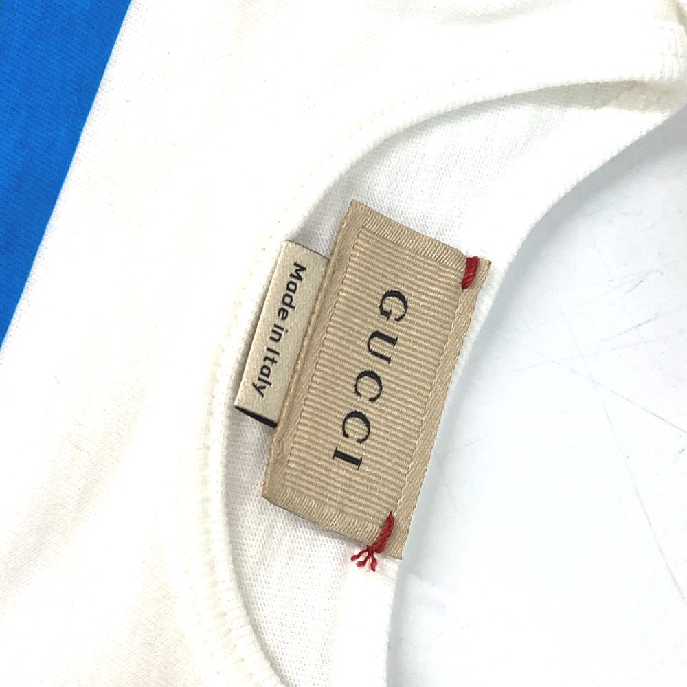 GUCCI 516326 Baby Gift Set: 3-Piece Set with Romper, Knit Hat, and Bib. Cotton, White.