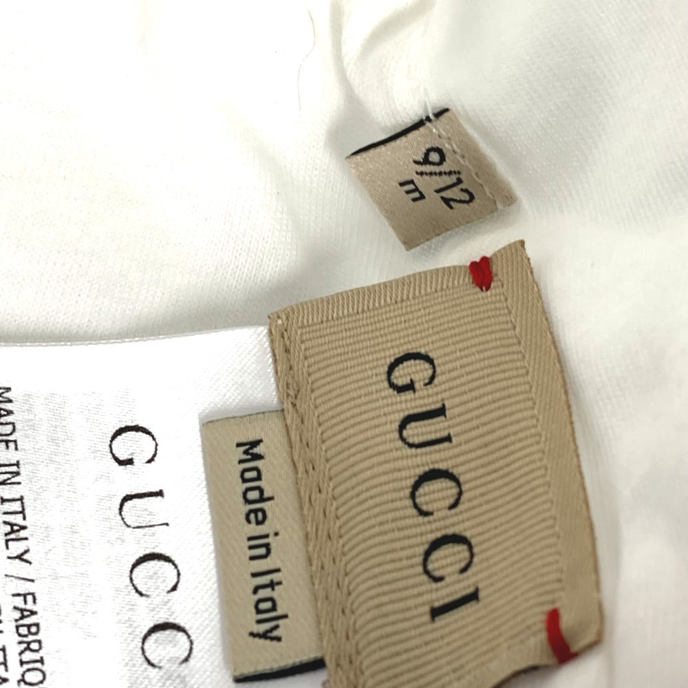 GUCCI 516326 Baby Gift Set: 3-Piece Set with Romper, Knit Hat, and Bib. Cotton, White.