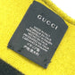 GUCCI フリンジ スカーフ バイカラー ストライプ マフラー ウール メンズ ブラック×イエロー