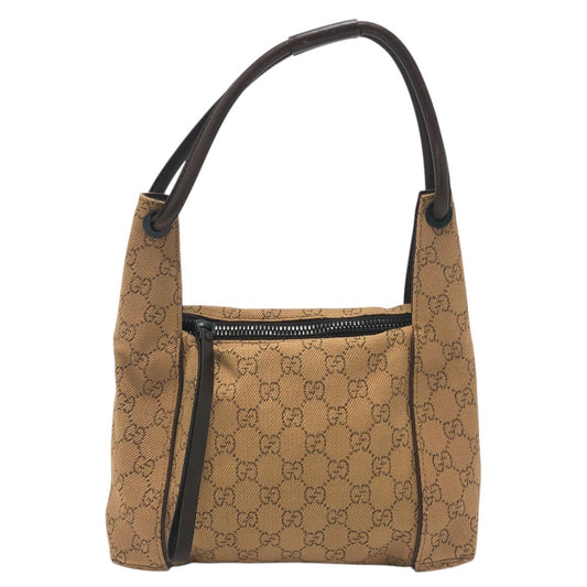 GUCCI 101333 GGCanvas Handbag, Shoulder bag, One shoulder bag Shoulder Bag Canvas Beige Used