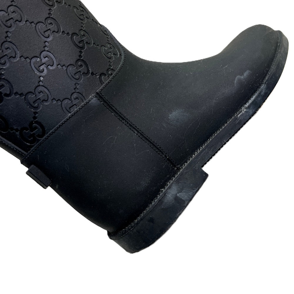 GUCCI GG pattern Rain boots shoes Rain shoes rubber Black Used