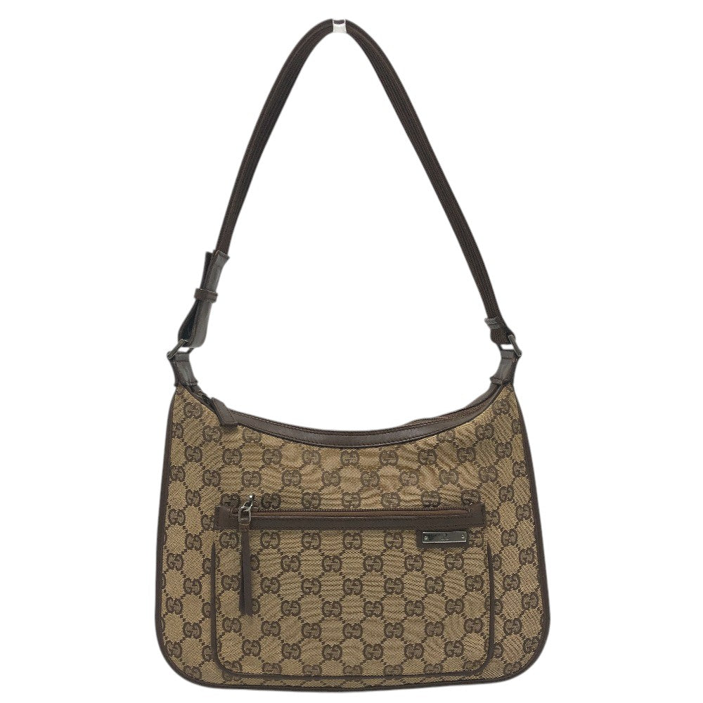 GUCCI 001-4198 GGCanvas One-shoulder bag, handbag Shoulder Bag Canvas Beige Used