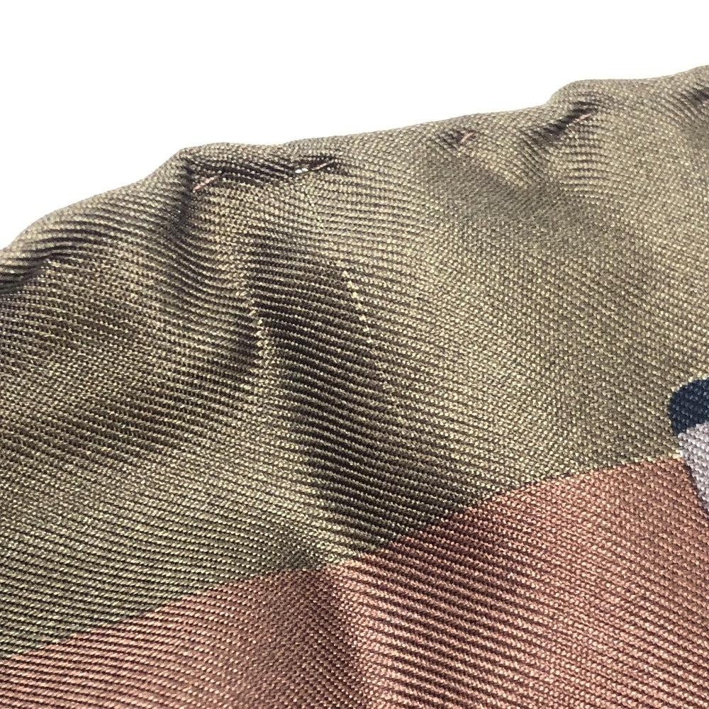 GUCCI オールドグッチ ジョッキーモチーフ ファッション小物 ヴィンテージ ポロ スカーフ シルク レディース ブラウン