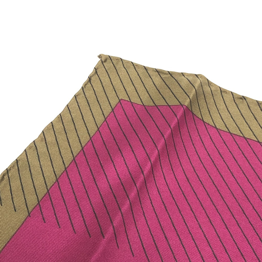 GUCCI オールドグッチ ジョッキーモチーフ ファッション小物 ヴィンテージ ポロ スカーフ シルク レディース ブラウン