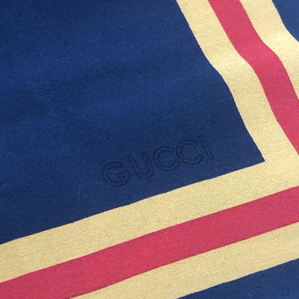 GUCCI Old Gucci Vintage fashion accessories, silk Scarf silk blue Used