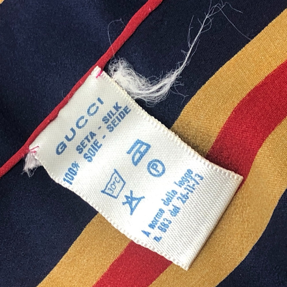 GUCCI Old Gucci Vintage fashion accessories, silk Scarf silk blue Used
