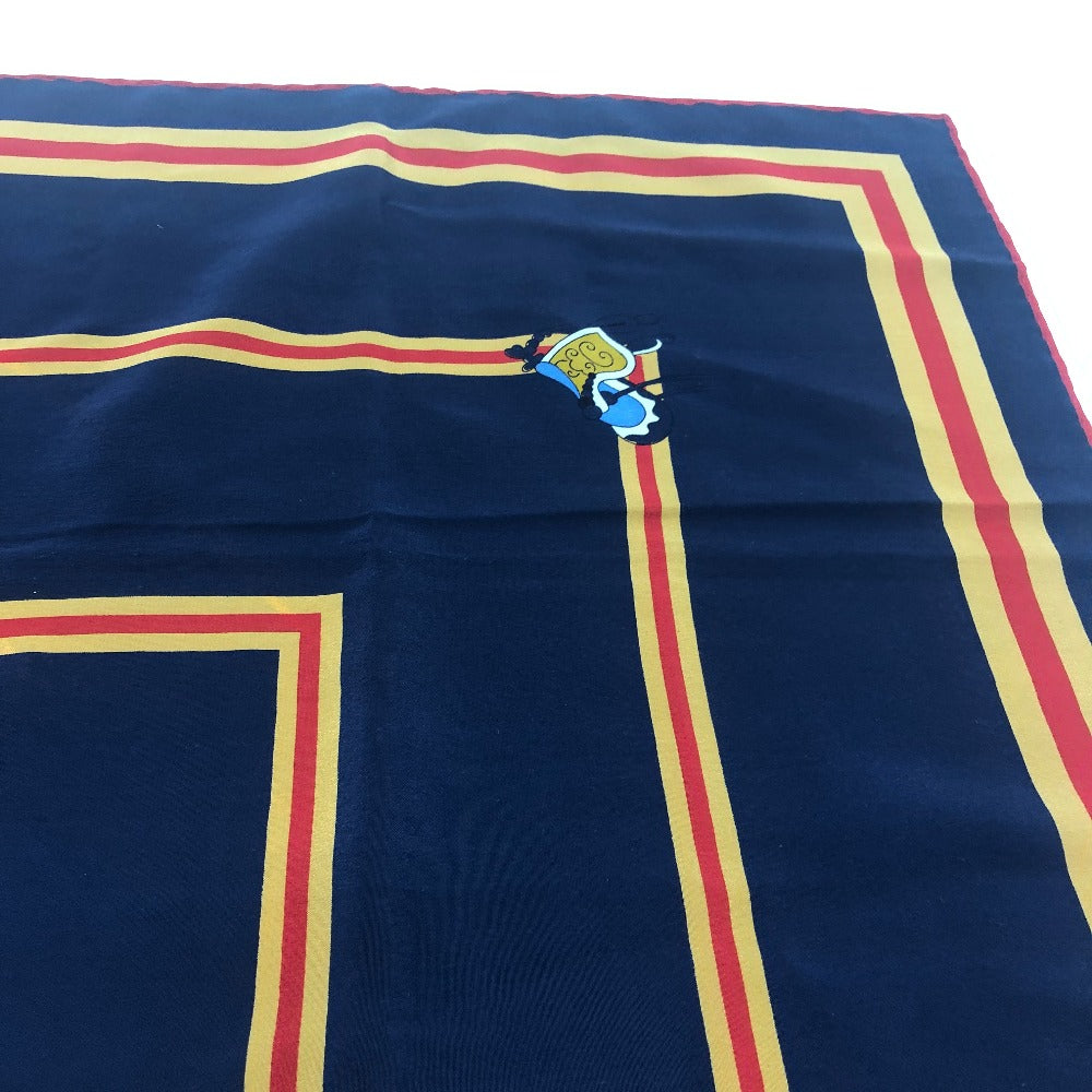 GUCCI Old Gucci Vintage fashion accessories, silk Scarf silk blue Used