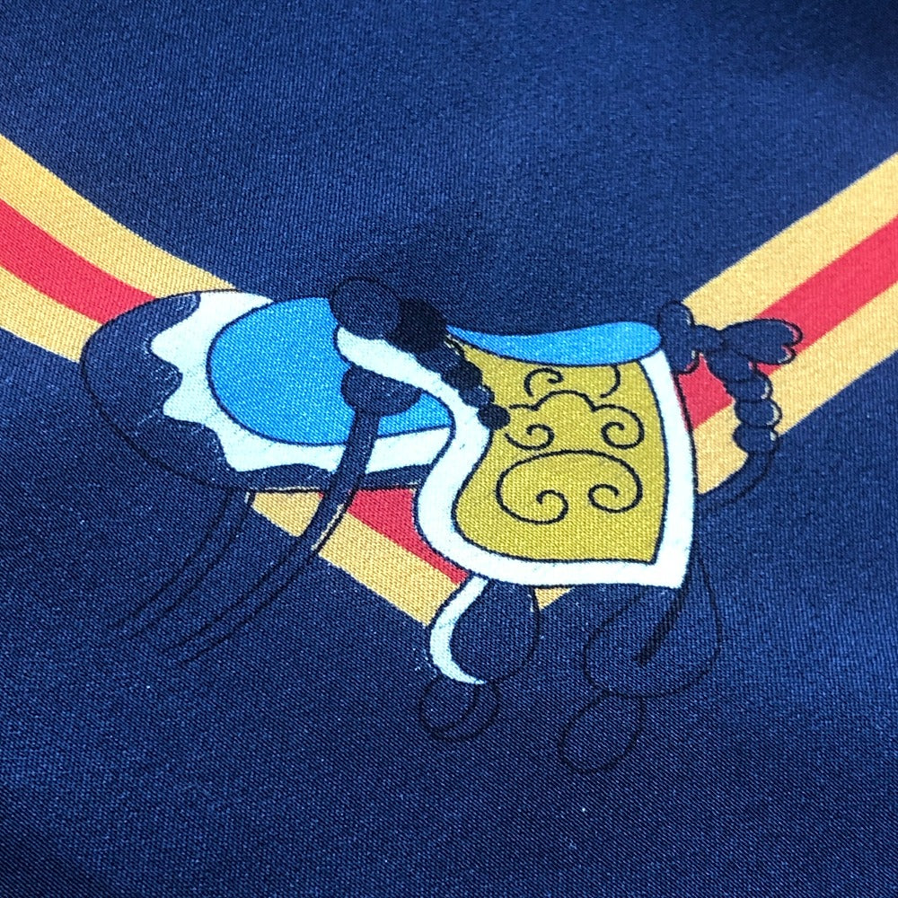 GUCCI Old Gucci Vintage fashion accessories, silk Scarf silk blue Used