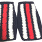 GUCCI 521149 Fingerless Striped Wool Gloves, Women's, Navy