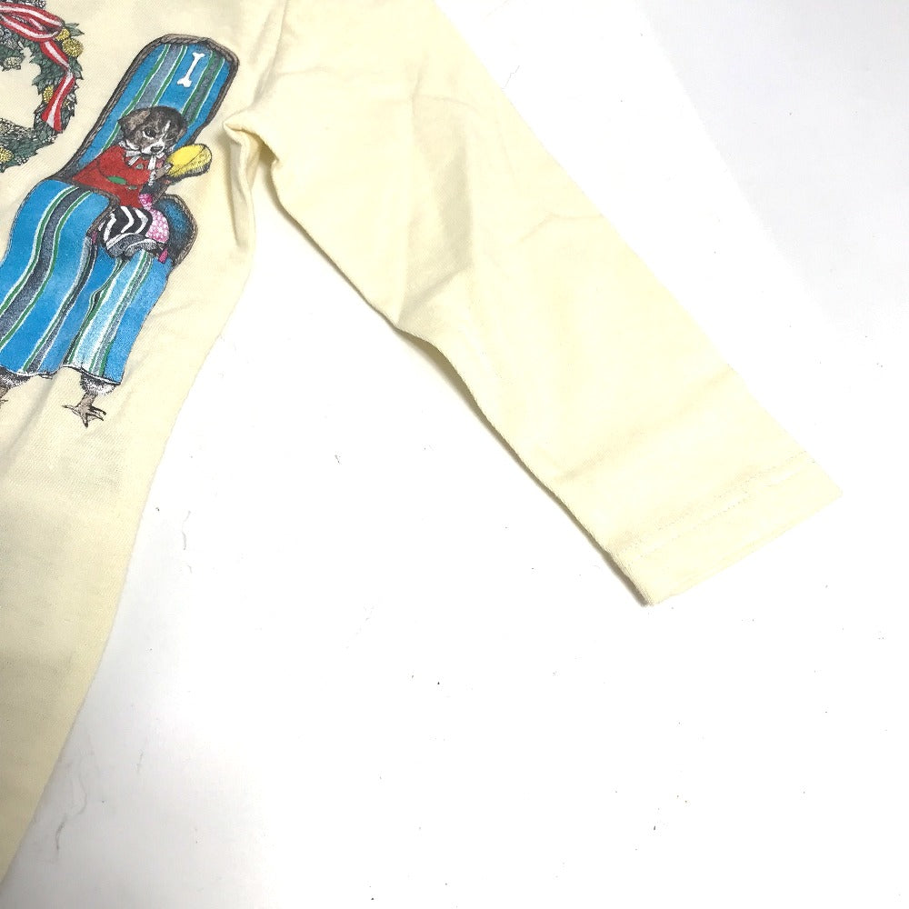 GUCCI 596315 Yuko Higuchi Collaboration Cat Romper Top Baby Long Sleeve Jumpsuit Cotton Kids White