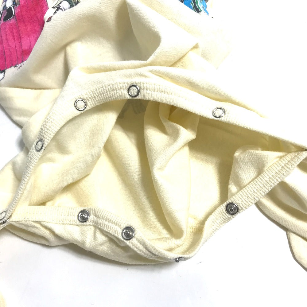GUCCI 596315 Yuko Higuchi Collaboration Cat Romper Top Baby Long Sleeve Jumpsuit Cotton Kids White