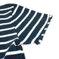 GUCCI 574931 Striped Top, Short Sleeve Cotton T-Shirt, Men's, Navy