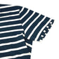 GUCCI 574931 Striped Top, Short Sleeve Cotton T-Shirt, Men's, Navy