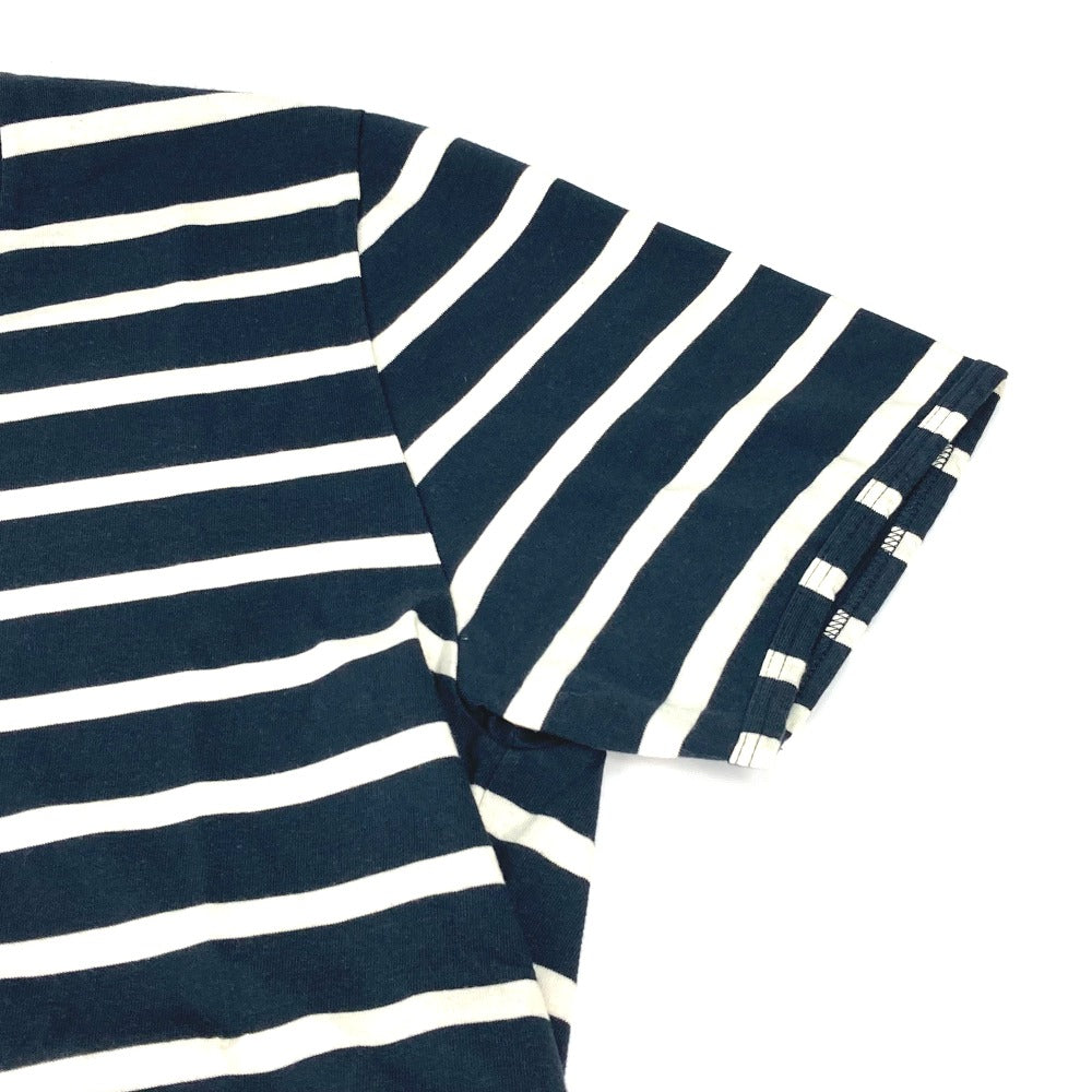 GUCCI 574931 Striped Top, Short Sleeve Cotton T-Shirt, Men's, Navy