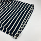 GUCCI 574931 Striped Top, Short Sleeve Cotton T-Shirt, Men's, Navy