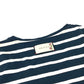 GUCCI 574931 Striped Top, Short Sleeve Cotton T-Shirt, Men's, Navy