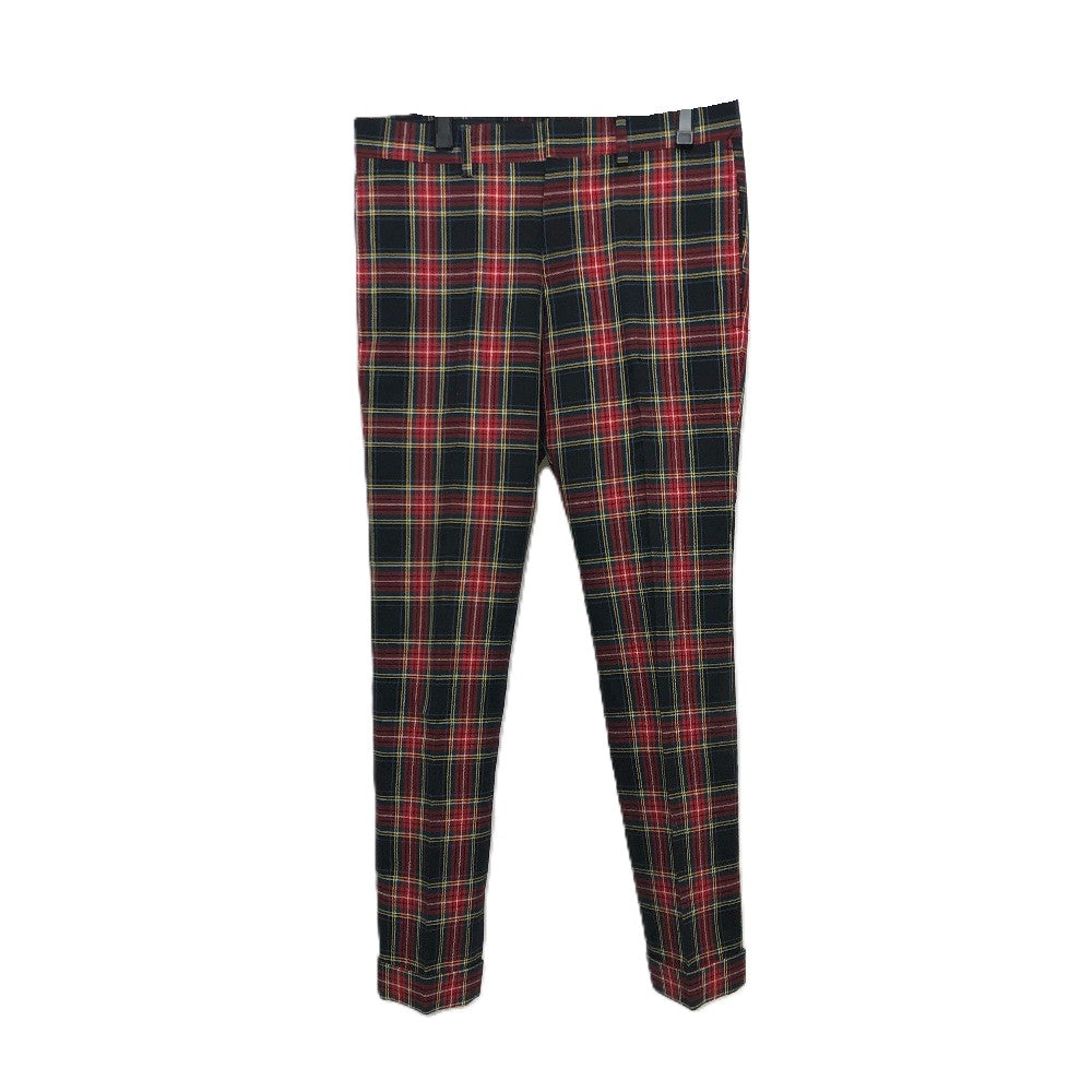 Gucci 864U01 Sweatpants Plaid Pantas Seluar Kabel Seluar Lelaki Merah Lelaki