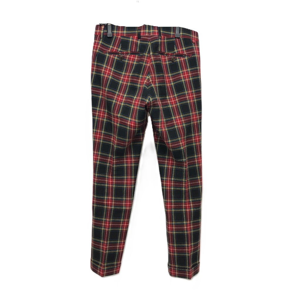 Gucci 864U01 Sweatpants Plaid Pantas Seluar Kabel Seluar Lelaki Merah Lelaki