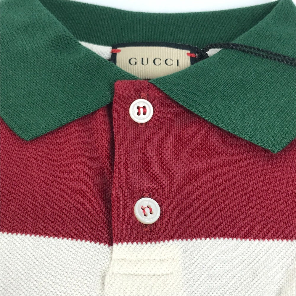 GUCCI 695744 犬 ワンちゃん わんちゃん GG ストロベリー パッチ付き ビッグストライプ ペット Tシャツ ドッグウェア ボーダー　犬用 ドッグ トップスその他 コットン ユニセックス レッド系 - brandshop-reference