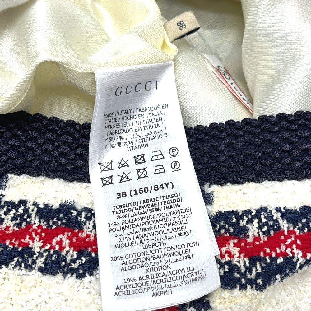 GUCCI 660820 GGボタン アパレル 服 ノーカラー アウター カーディガン ジャケット ツイード レディース マルチカラー