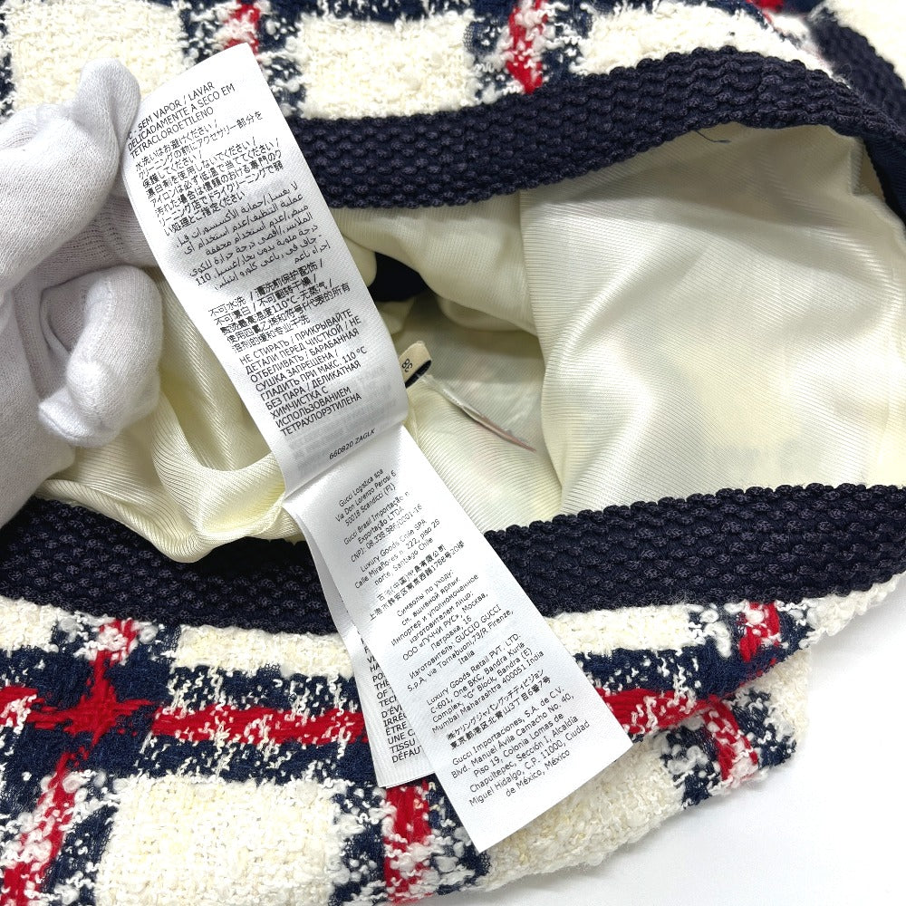 GUCCI 660820 GGボタン アパレル 服 ノーカラー アウター カーディガン ジャケット ツイード レディース マルチカラー