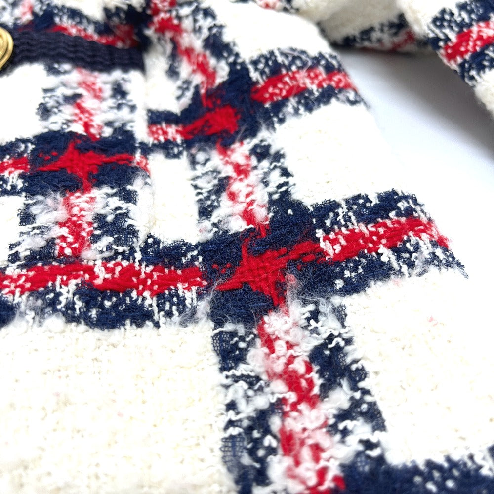 GUCCI 660820 GGボタン アパレル 服 ノーカラー アウター カーディガン ジャケット ツイード レディース マルチカラー