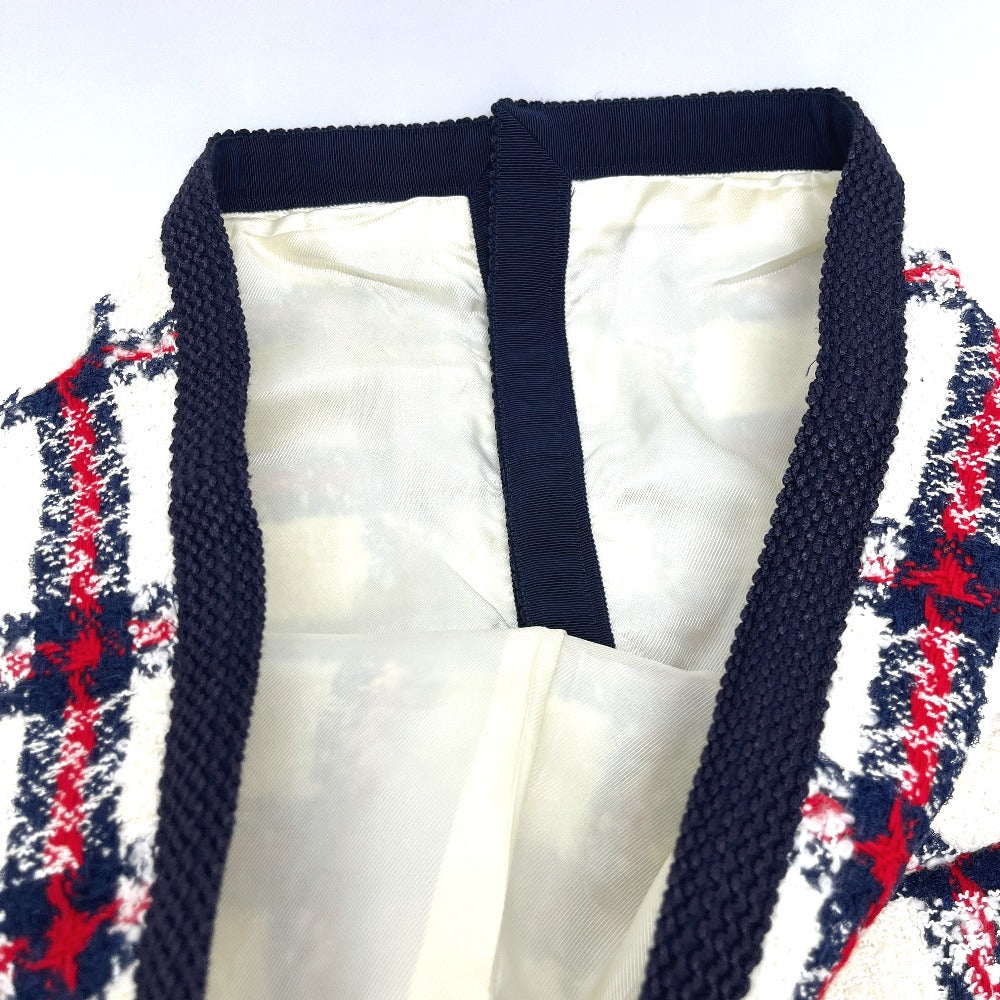 GUCCI 660820 GGボタン アパレル 服 ノーカラー アウター カーディガン ジャケット ツイード レディース マルチカラー