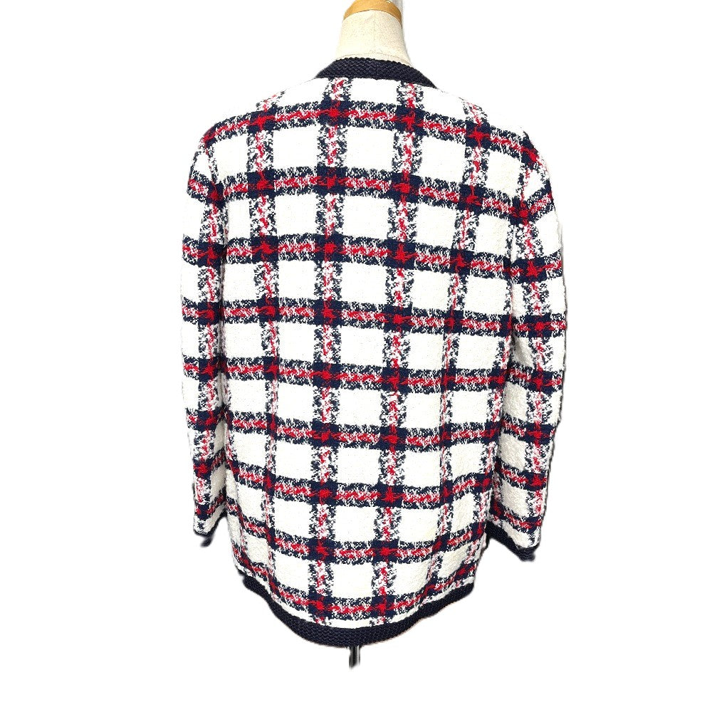 GUCCI 660820 GGボタン アパレル 服 ノーカラー アウター カーディガン ジャケット ツイード レディース マルチカラー