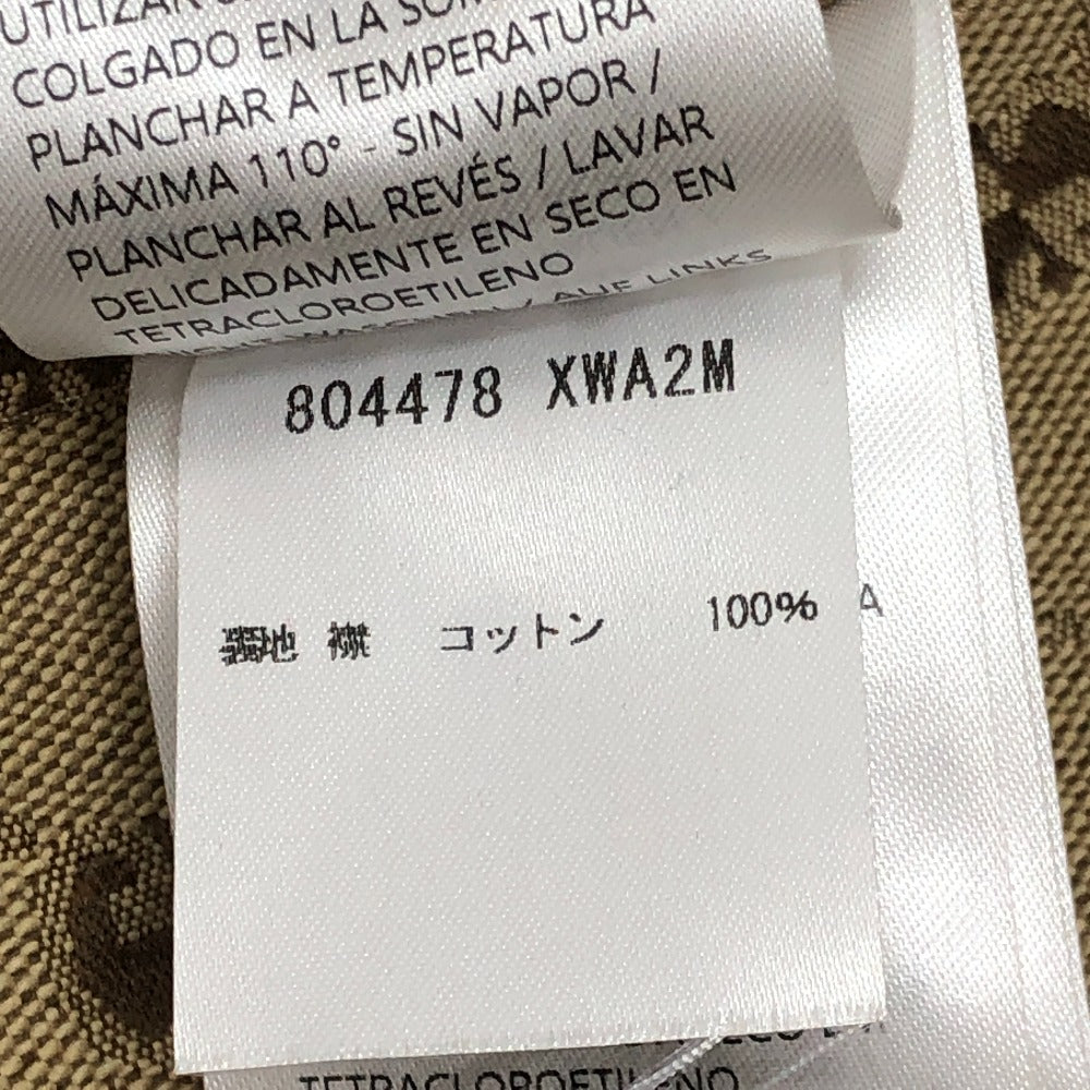 GUCCI 804478 チルドレンズ GGキャンバス アパレル 総柄 丸襟 プリーツ ワンピース コットン レディース ベージュ