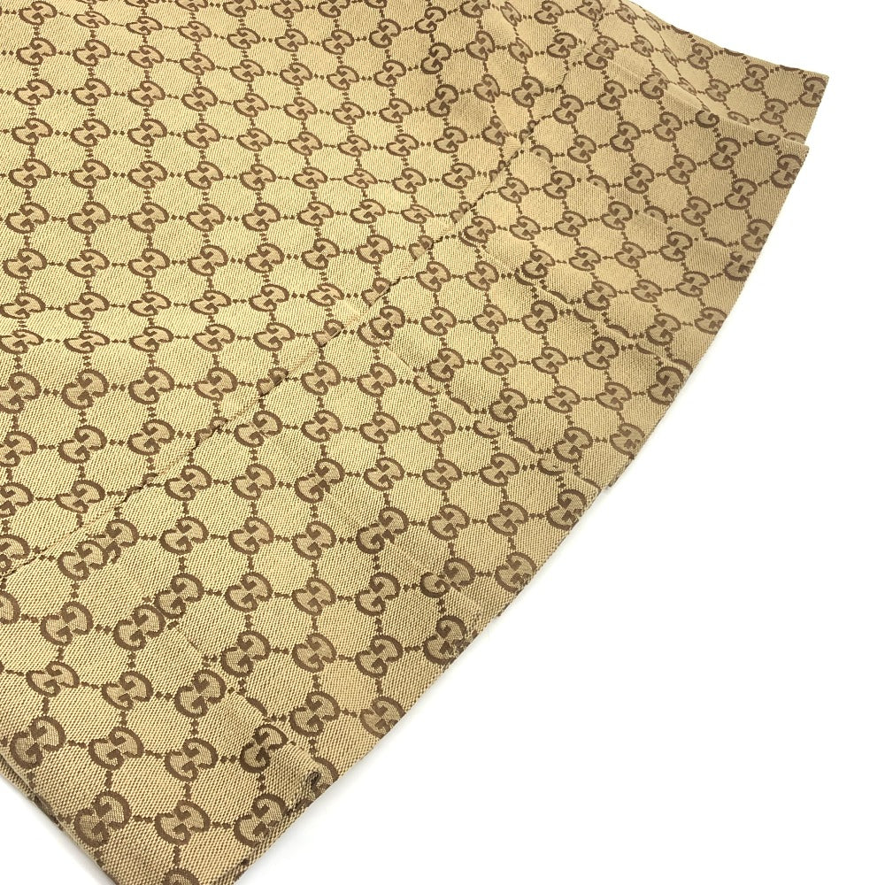 GUCCI 804478 チルドレンズ GGキャンバス アパレル 総柄 丸襟 プリーツ ワンピース コットン レディース ベージュ