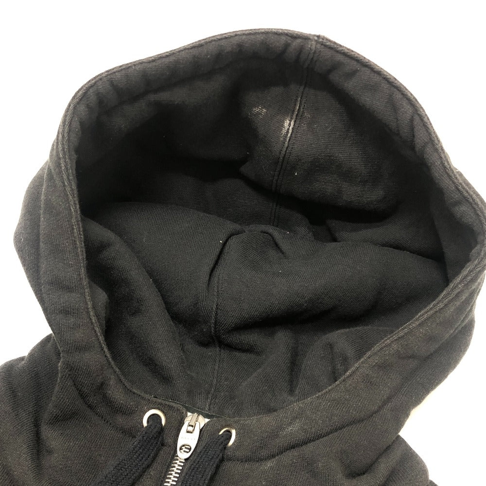 GUCCI 627079 20AW Arm Logo Print Half-Zip Apparel Top Pullover Hoodie Cotton Men's Black