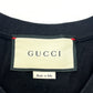GUCCI Multicolore logo Apparel Tops Crew Neck Short sleeve T-shirt cotton Black Used