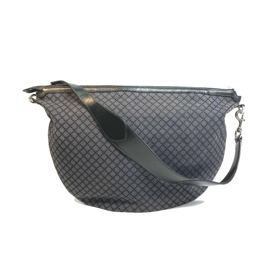 GUCCI 243308 Diamante Shoulder Bag Canvas Women's Black x Gray