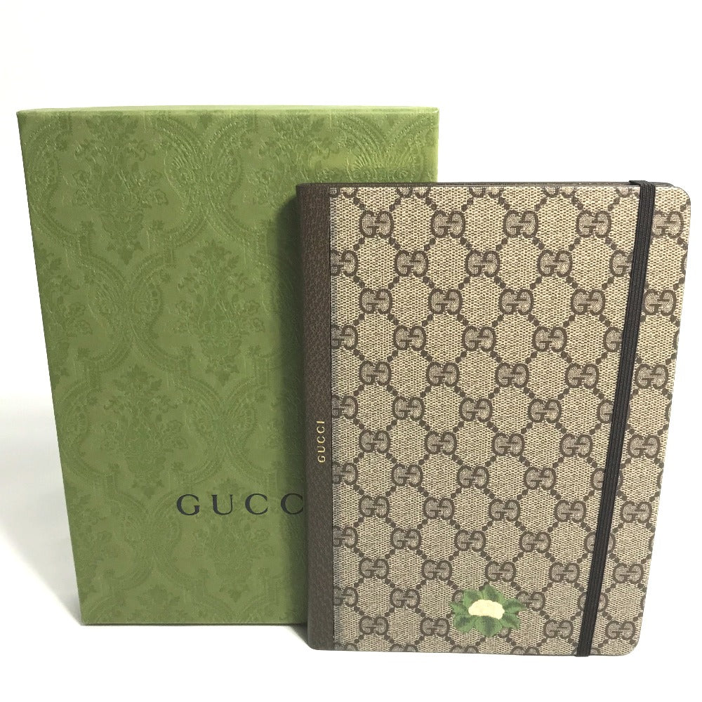 GUCCI GG Notebook Stationery Notebook PVC Women's Beige