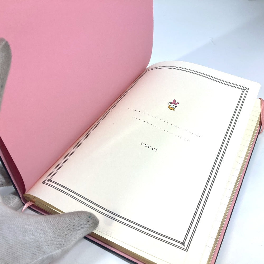 GUCCI ディズニー DISNEY コラボ デイジーダック ノート メモ帳 GGスプリーム ステーショナリー ノートブック GGスプリームキャンバス ユニセックス ピンク - brandshop-reference