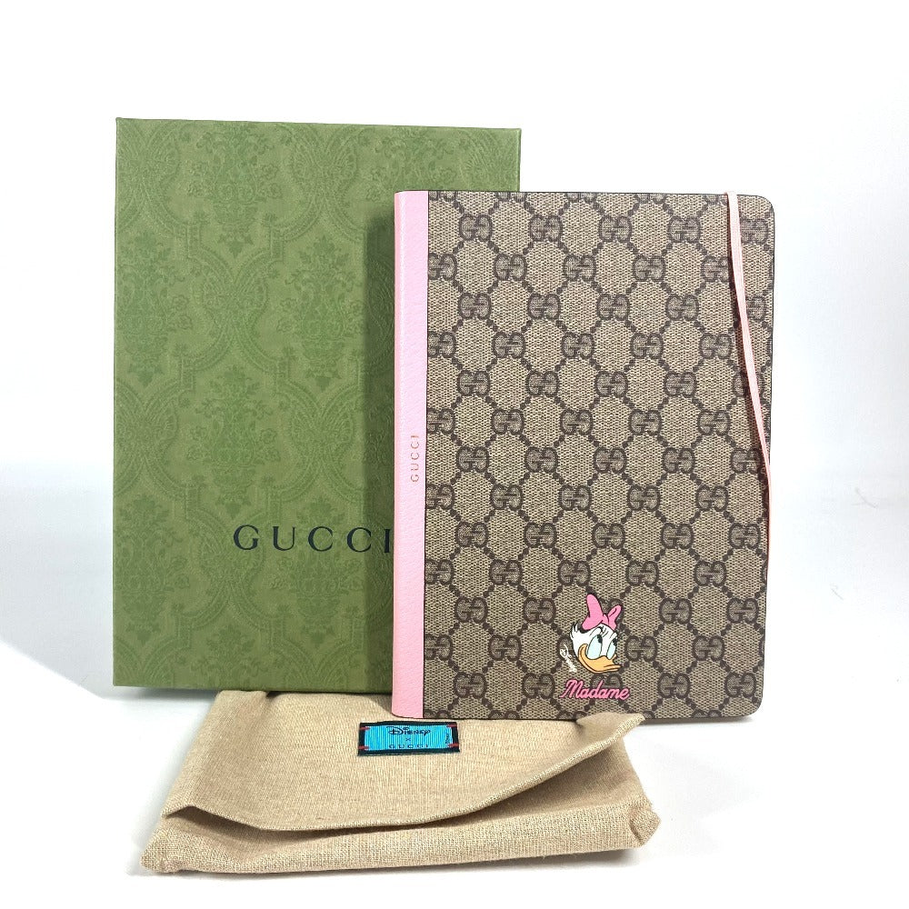 GUCCI ディズニー DISNEY コラボ デイジーダック ノート メモ帳 GGスプリーム ステーショナリー ノートブック GGスプリームキャンバス ユニセックス ピンク - brandshop-reference