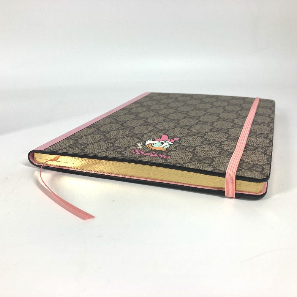GUCCI ディズニー DISNEY コラボ デイジーダック ノート メモ帳 GGスプリーム ステーショナリー ノートブック GGスプリームキャンバス ユニセックス ピンク - brandshop-reference
