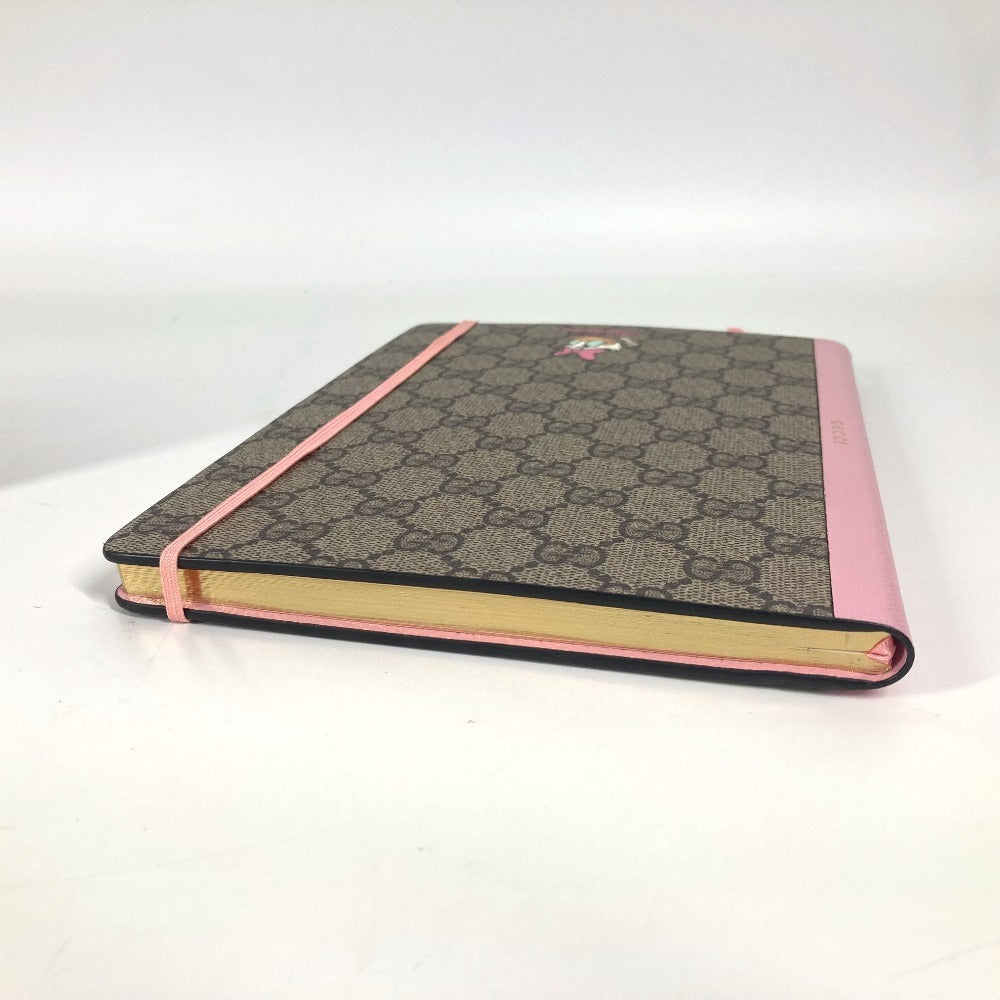 GUCCI ディズニー DISNEY コラボ デイジーダック ノート メモ帳 GGスプリーム ステーショナリー ノートブック GGスプリームキャンバス ユニセックス ピンク - brandshop-reference