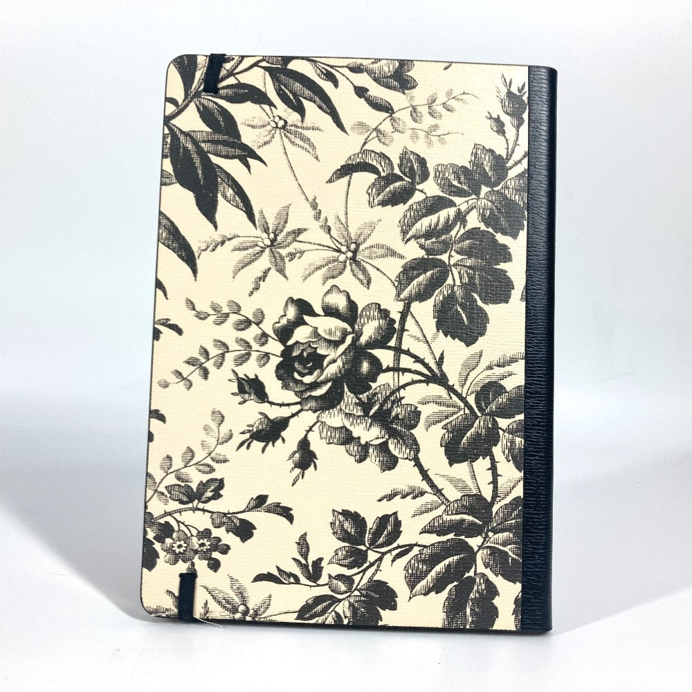 GUCCI 661731 ハーバリウム ラージ メモ帳 ステーショナリー ノート ノートブック レザー ユニセックス ブラック - brandshop-reference